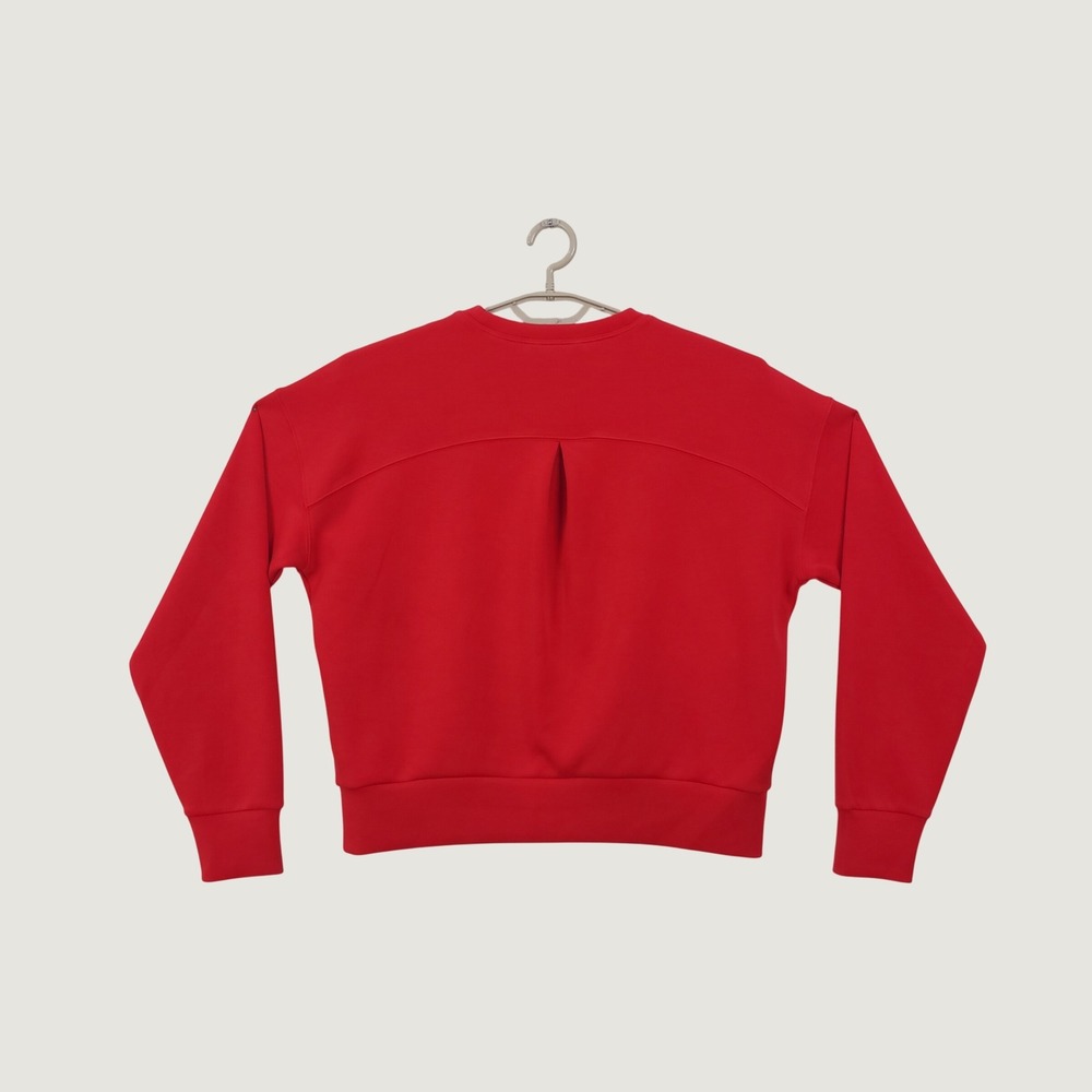 Spanx AirEssentials Crewneck Sweatshirt Medium Vibrant Red Pullover Casual Soft - Picture 2 of 16
